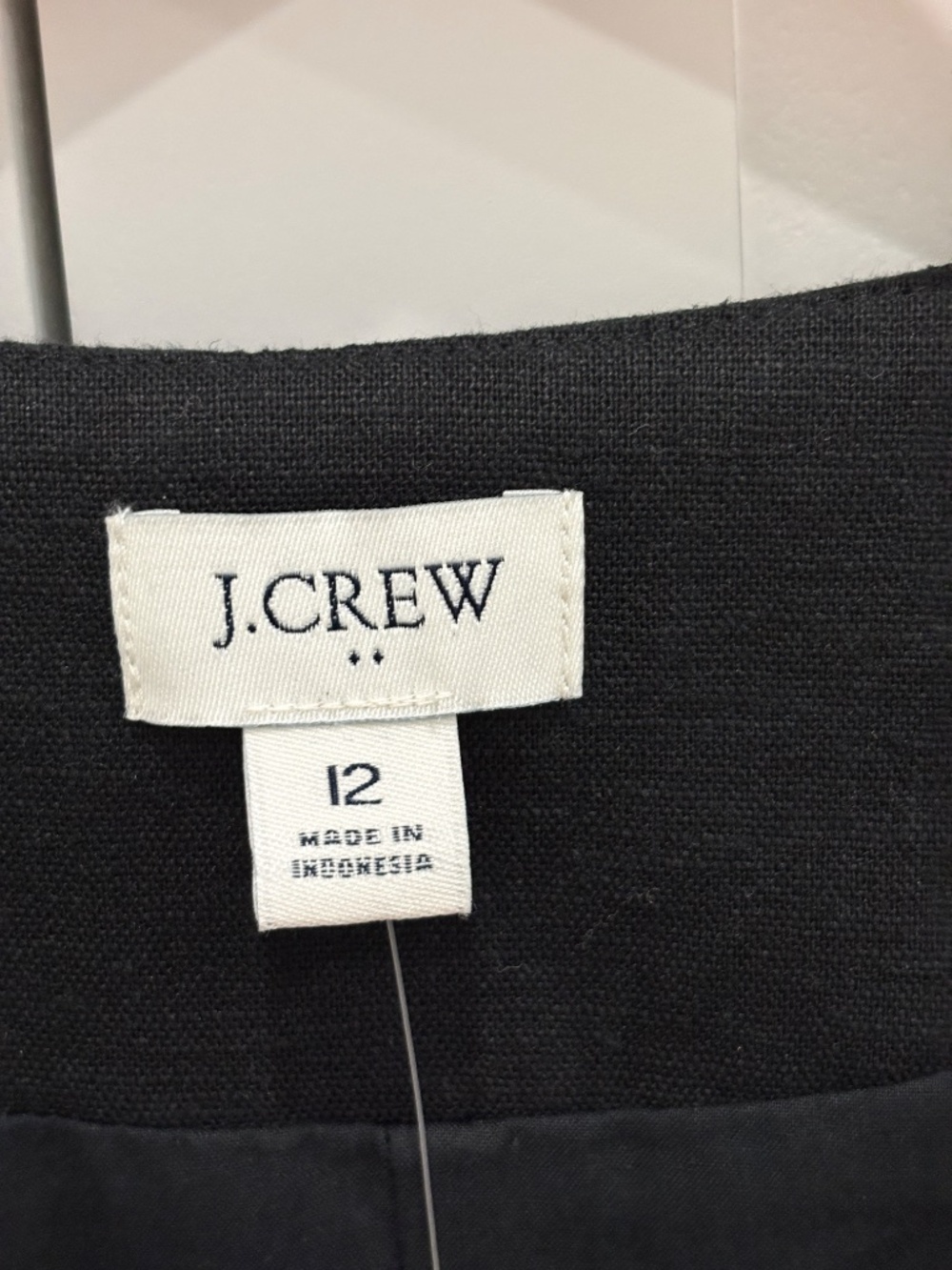 J. Crew Factory Button-front Linen-blend Vest - Black, 12, NWT - Picture 6 of 9